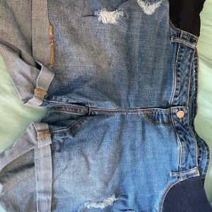 Maternity jean shorts